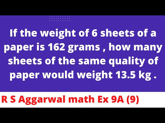 How Much Does a Sheet of Paper Weigh?