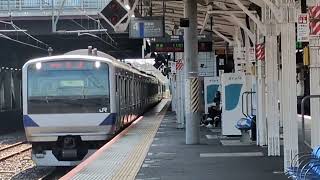 2025日年4月E531系K402編成東大宮改装水戸駅発車シーン