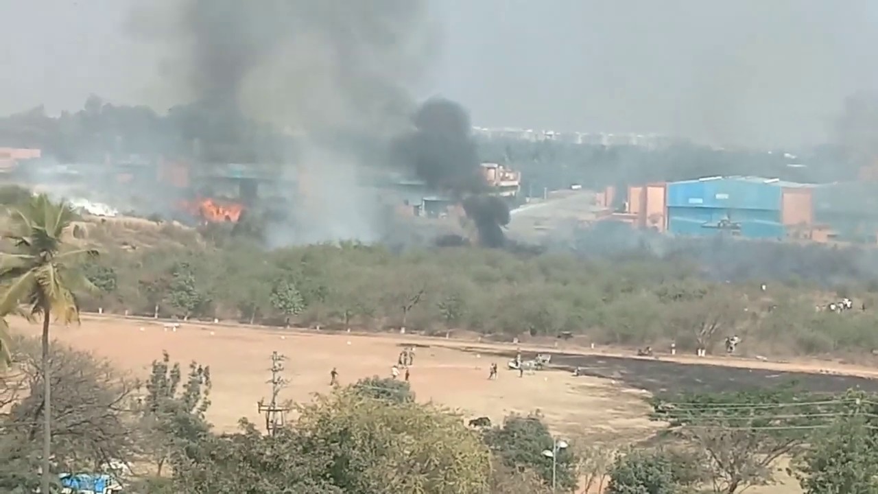 HAL Plane crash Bangalore Latest YouTube