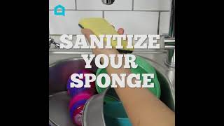 See the steps below and full post here:
http://www.hometalk.com/20259519/how-to-sanitize-a-sponge step 1: wet
sponge 2: microwave your st...