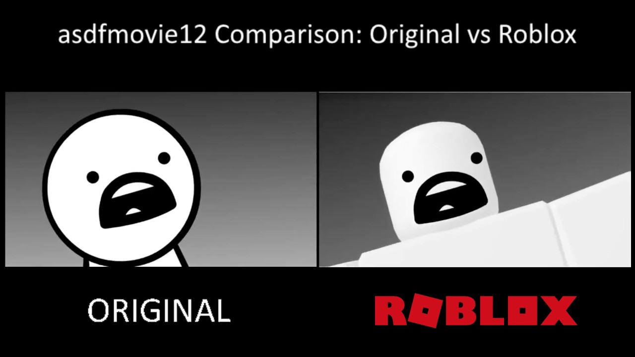 Asdfmovie12 Comparison Original Vs Roblox Youtube - asdfmovie 10 roblox