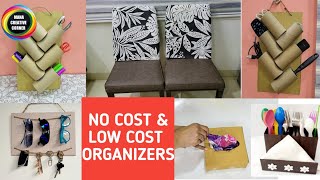 5 New No Cost & Low Cost Organizer Ideas from waste materials | 5 DIY kitchen Organization Ideas