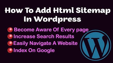 How To Add Html Sitemap In Wordpress