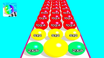 Faster Run 2048 - Ball game 3D ! All Levels Gameplay Part 45 android,ios