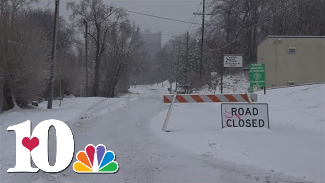 Treacherous road conditions across east tennessee youtube