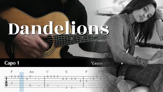 PDF Sample Dandelions - Ruth B. Fingerstyle Guitar guitar tab & chords by Yuta Ueno.