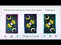 ❄️❔Pourquoi cette personne reste en silence? Pour quelles raisons?❔❄️ Tirage à 3 choix🔎🕯️💡