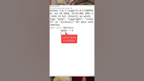 How to create a class and instance of a class in Python #shortsby  |ICRL python|