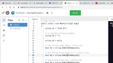 GCSE DT: Learning C#- Using the string.IsNullOrEmpty method