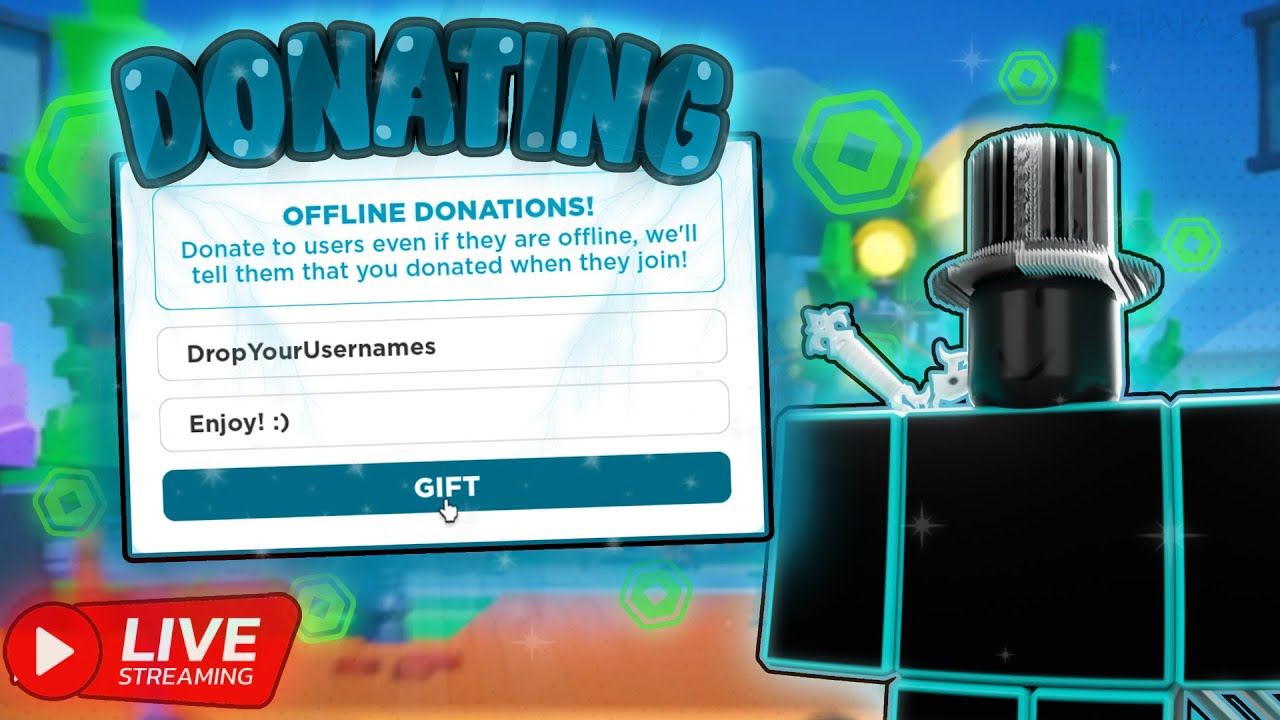🔴LIVE🔴 Donating robux to viewers (PLS DONATE 💸) - YouTube
