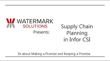 Infor CSI Supply Chain Planning