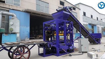 QTF4-24 semi automatic concrete block making machine ready to be shipped to Haiti