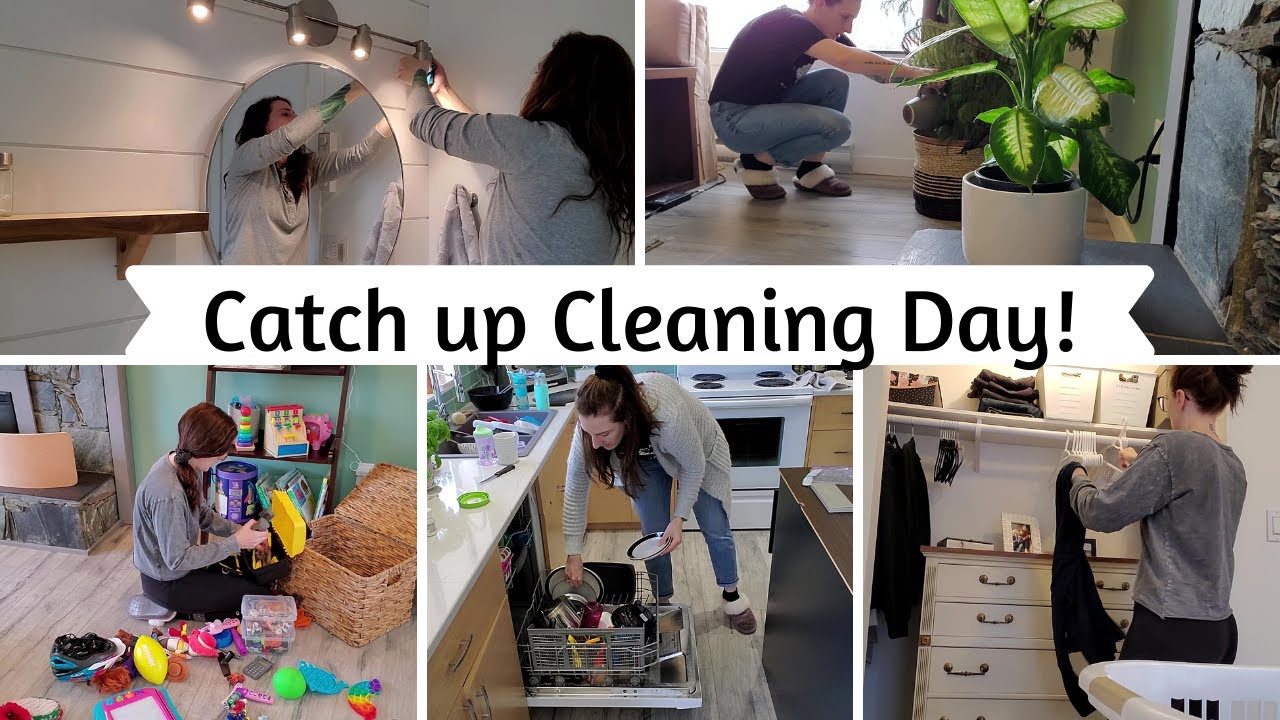 WHOLE HOUSE CLEANING WITH ME || Catch up and get it all done!