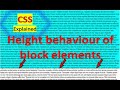 Height behaviour of block elements | CSS explained | #smartcode
