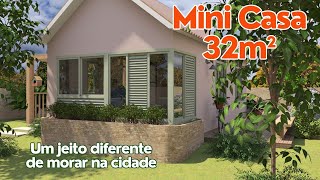 Mini Casa 32m² - Casa compacta rodeada de verde