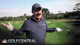 Johnson Wagner hits DART trying Tiger Woods 2000 Pebble Beach hole-out | Golf Central | Golf Channel