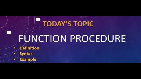 #QBASIC, #SAMSIRCOMPUTER, What is Function Procedure in QBASIC Modular Programming?