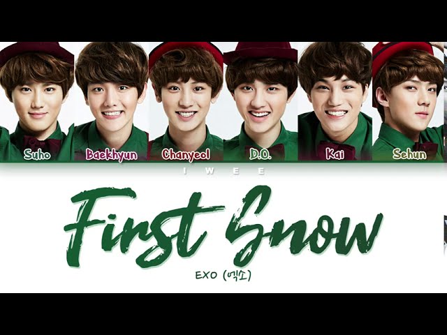 EXO (엑소) - First Snow (첫 눈) (Han|Rom|Eng) Color Coded Lyrics/한국어 가사 class=