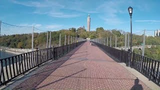 Cycling the High Bridge from the Bronx to Edgecombe Avenue, Manhattan (Oldest bridge in NYC)