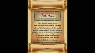 1 - Fatiha Suresi nerede, neden inmiştir kaç ayettir?..