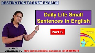 Daily life simple english sentences in english & hindi | part 6 | small sentences in english & hindi