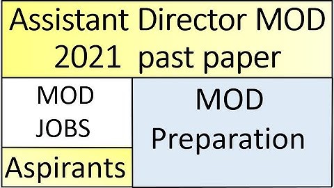 Assistant Director MOD 2021 Past Paper | AD Ministry of Defense | Assistant Director ISI