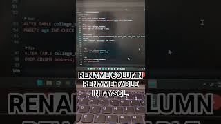 RENAME TABLE RENAME COLUMN | MYSQL | INTERVIEW QUESTIONS