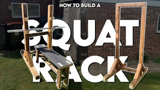 HOW To BUILD A CHEAP HOMEMADE SQUAT RACK From WOOD | DIY GEORGE