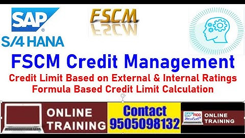 SAP S4HANA FSCM Credit Management || External & Internal Ratings ||Credit Rating Formula