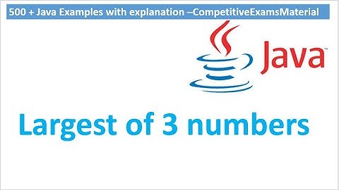 Write a java program to find largest of three numbers?