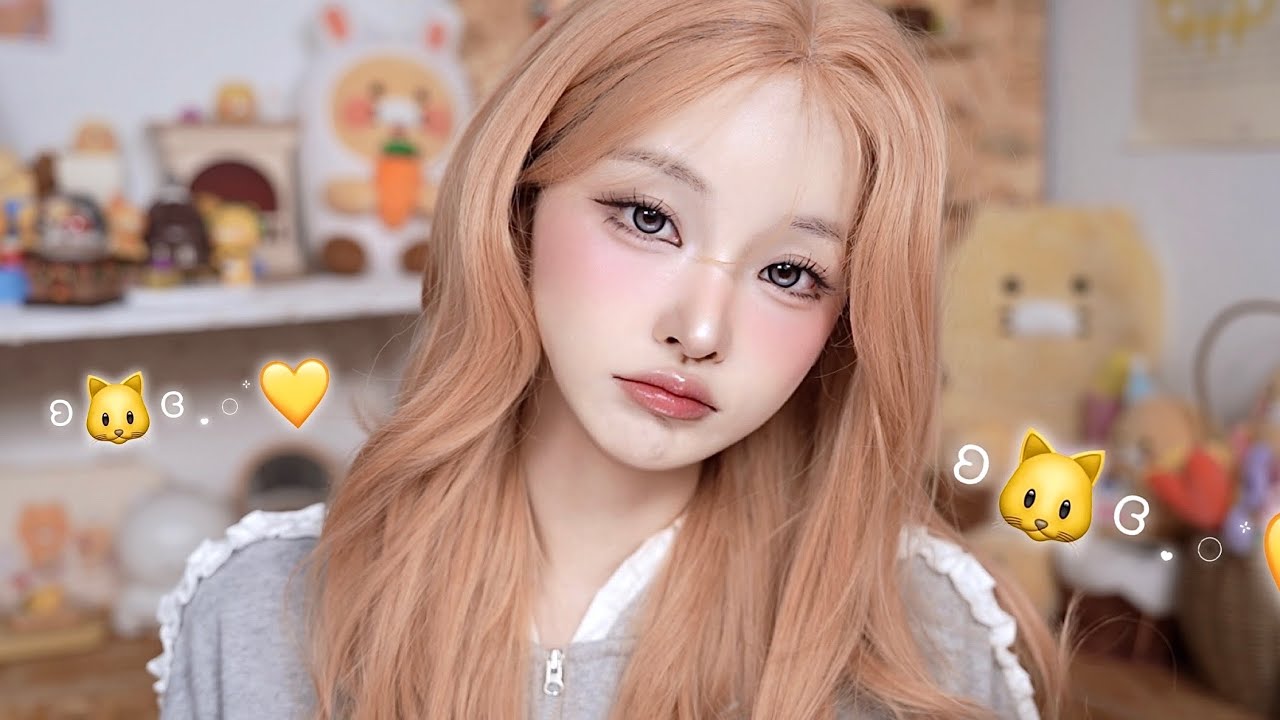 춘식이 룸에서 하는🐈 앙큼 치즈냥되는 고양이상 메이크업🐱🧡 | 역대급 귀여운 춘식이 콜라보 가져옴🍠✨