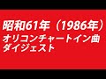 昭和61年オリコンチャートイン曲ダイジェスト