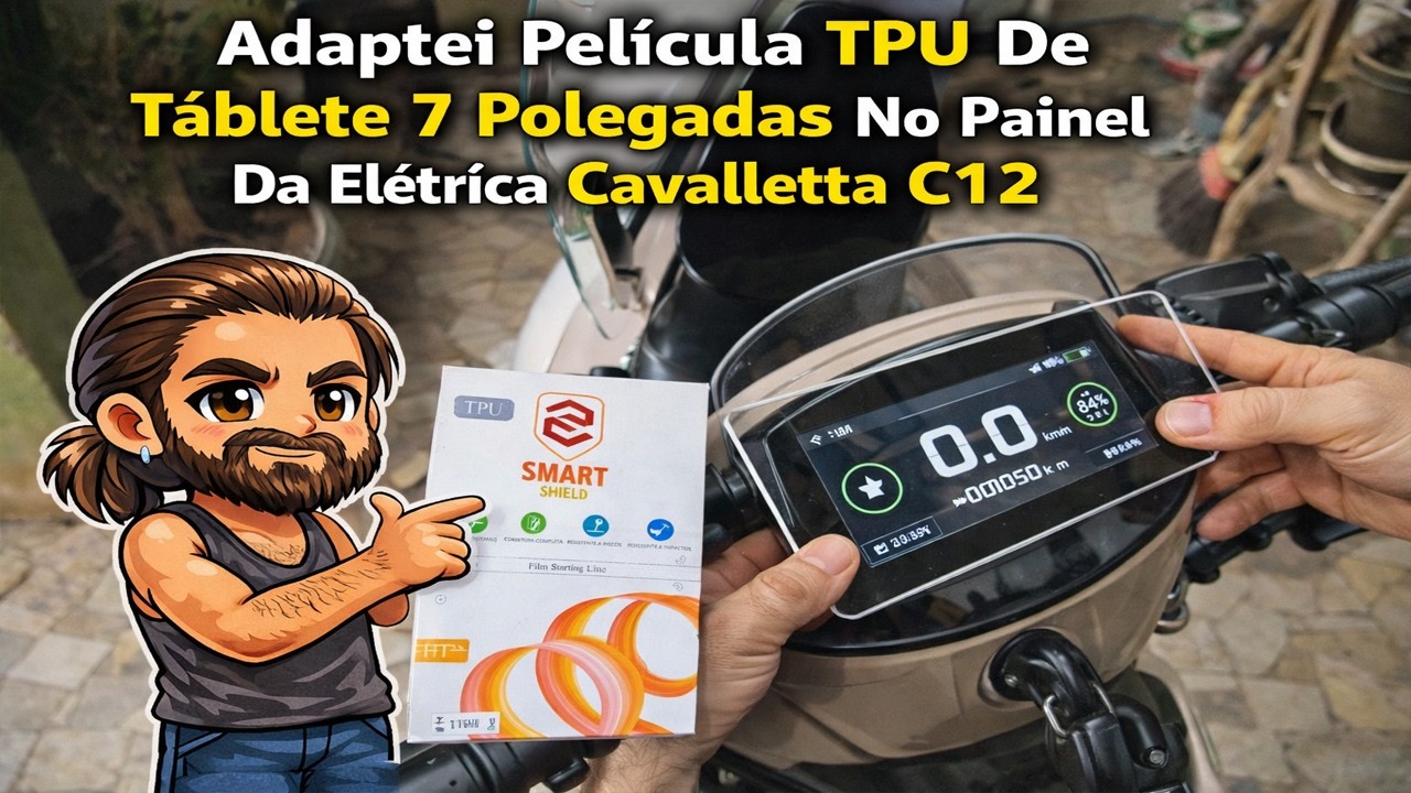 Adaptei Película TPU De Tablete 7 Polegadas No Painel Da Autopropelido / Elétrica Cavalletta C12