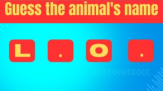 Guess the animal's name from some letters/difficult puzzle