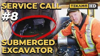 Service Call: SUBMERGED John Deere 35G  Accessing the engine cylinders