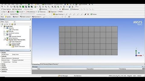 How to Find Temperature Values at Nodes of 2D Plate on Steady State Thermal Analysis ANSYS.