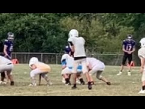 Jacob Pleyer Watervliet Middle School QB vs. South Haven Scrimmage