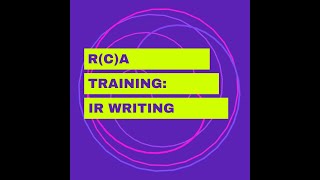 RA Training: Incident Report Writing