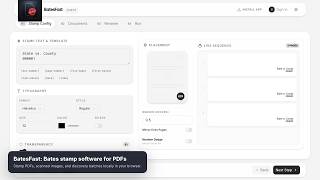 Bates Stamp Software for PDFs: BatesFast Demo (Labels, Batch Numbering, Reports)