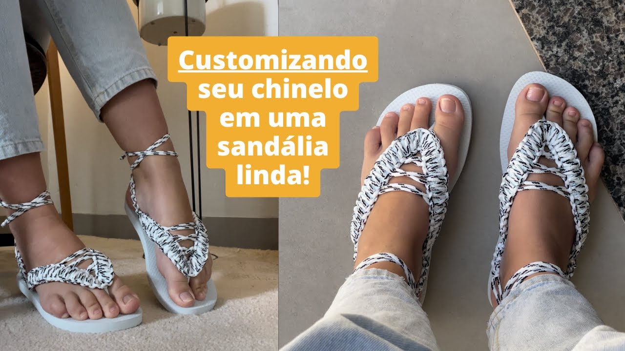 Customizando seu Chinelo com Macramê!