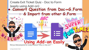 How to Create Google Forms Quiz (Self Grading) from Google Doc | Using Google Doc Add On