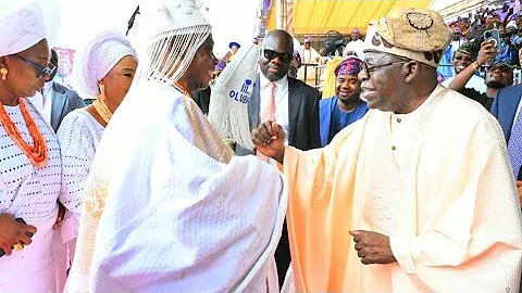 President Bola Tinubu with new Olubadan of Ibadan, Oba Rashidi Adewolu Ladoja