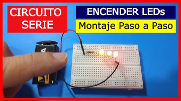 CIRCUITO SERIE con LEDs en PROTOBOARD para PRINCIPIANTES