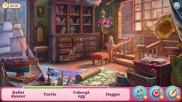 Manor Matters Hidden Objects # 5 failed in Turtle and Fabergé egg, in the Antique Shop | gameplay