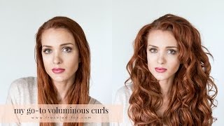 HAIR TUTORIAL || MY GO-TO VOLUMINOUS CURLS by The Freckled Fox 84,780 views 7 years ago 7 minutes, 21 seconds