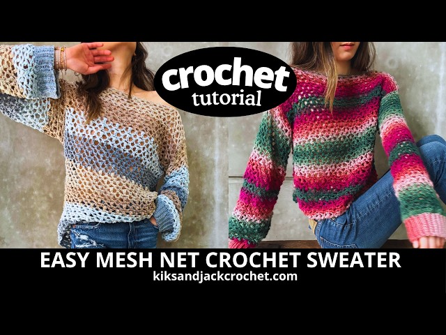 Easy Crochet Mesh Sweater Tutorial! Your New Favorite Summer Top