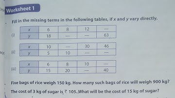 Dav School Class 8 Math Chapter 4 Worksheet 1 || Direct And Inverse Variation|| @madhubanclasses