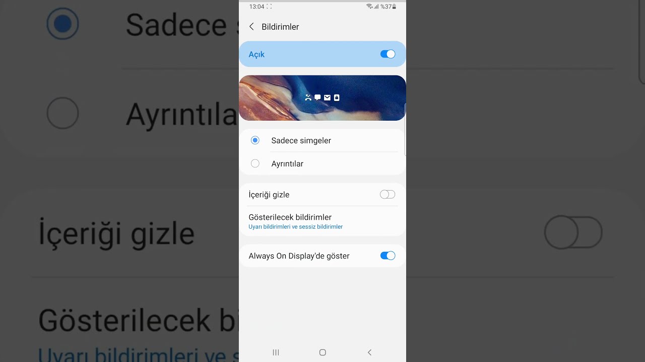 Samsung Telefonlarda Kilit Ekranı Bildirim Gizleme #bildirim