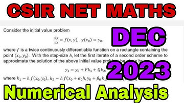 CSIR NET MATHEMATICS DEC 2023 SOLUTION | CSIR NET MATHS NUMERICAL ANALYSIS #mathematicstudent
