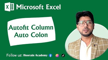 Excel Tip 32 - Autofit Column and Auto Colon in Excel | Hoorain Academy #autofitcolumn #colon #excel